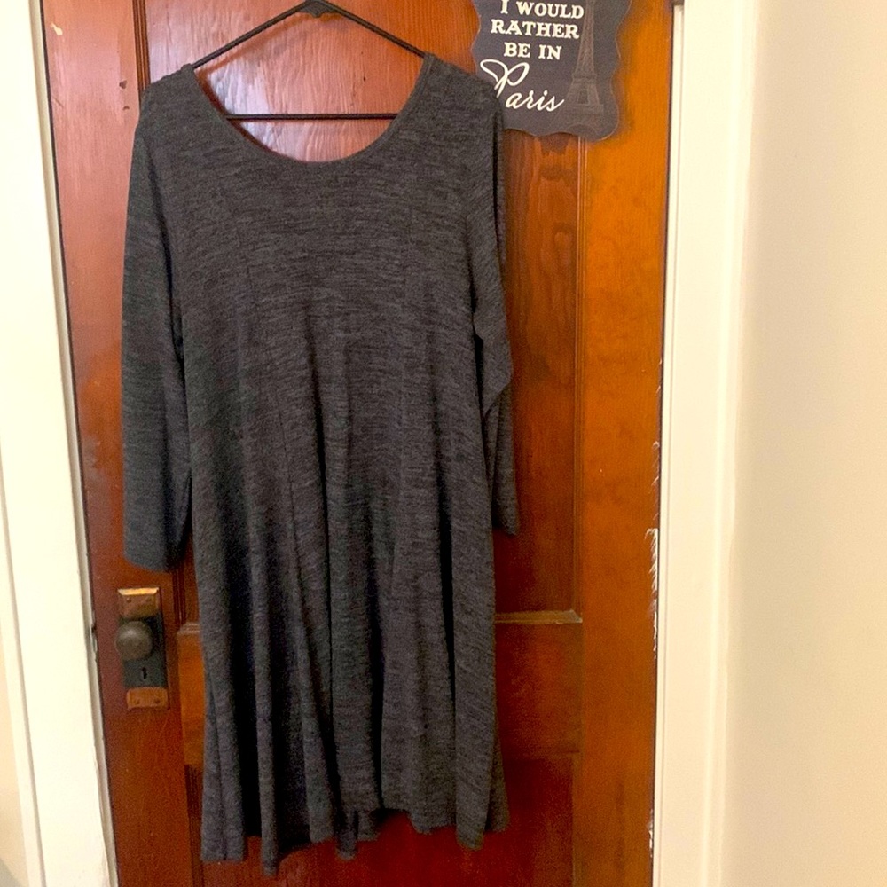 Torrid Super Soft Plush Lace Up Back Dress with Pockets